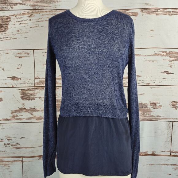 Vince Linen/Silk Lightweight Sheer tunic top Blue Size XXS - Picture 1 of 7